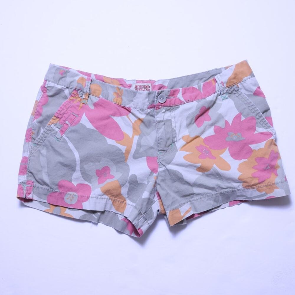 Y2K Mossimo Floral Shorts Size 7 Low Rise Tropical Beach Mini Micro Shorts